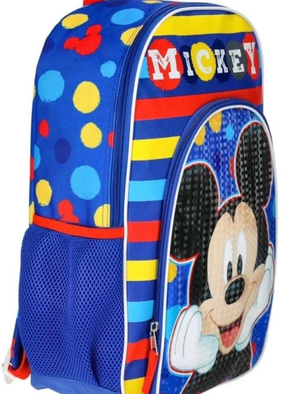 Disney Mickey Mouse Backpack in Blue, Red, Yellow - Picture 5 of 7